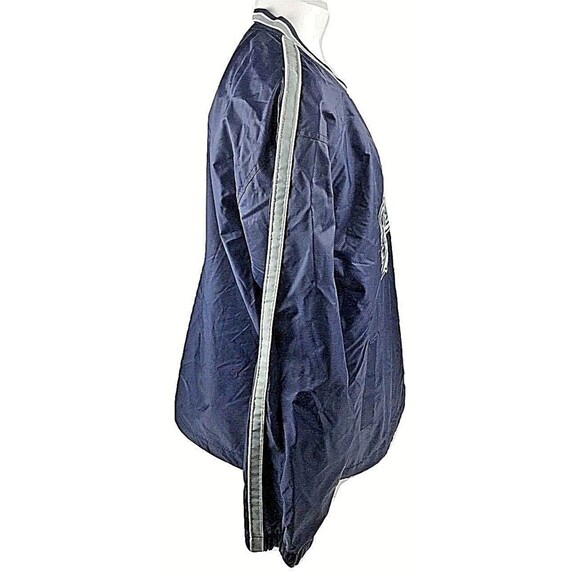 Steve and Barrys Windbreaker Vintage 90s L Navy Harlem Spellout Pullover Lined L - Picture 7 of 8